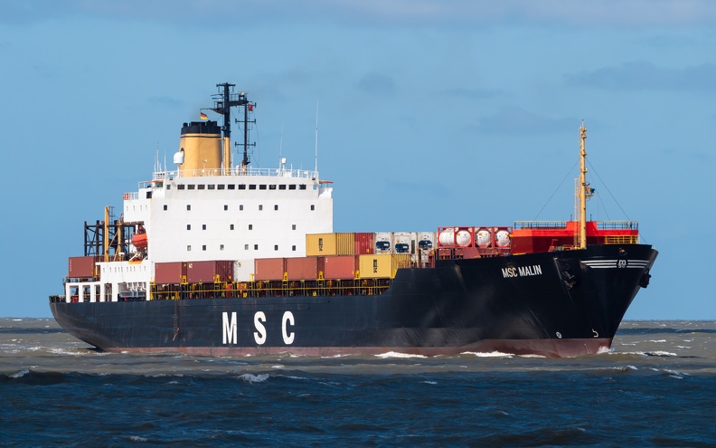 MSC MALIN - 1982 in der Warnow-Werft Rostock (!) als "Kapitan Kanevskiy" gebaut - 1989 verlängert - Cuxhaven 2019