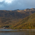 Landschaft beim Einlaufen Tromsö