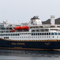 Neue Linie - neues Schiff - auf der Hurtigrute nordwärts unterwegs: HAVILA POLARIS auslaufend Bodö 