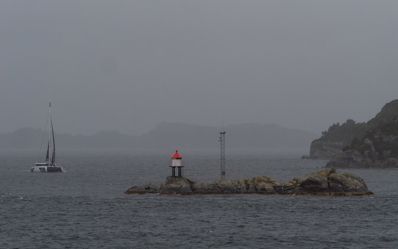 Bergen - Auslaufen im Regen